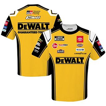 Men's Joe Gibbs Racing Team Collection Yellow Christopher Bell DeWalt Uniform T-Shirt
