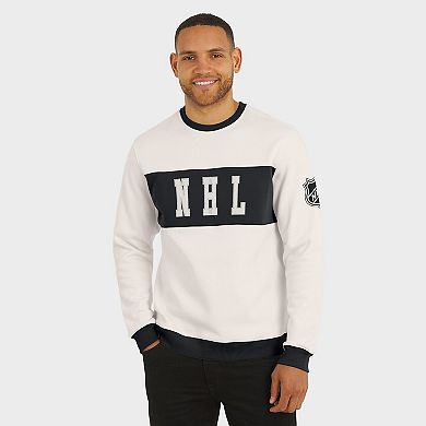 Men's Darius Rucker Collection by Fanatics Cream NHL-Logo Colorblock Pullover Sweatshirt
