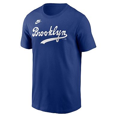 Men's Nike Jackie Robinson Royal Brooklyn Dodgers Cooperstown Collection Name & Number T-Shirt