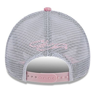 Men's New Era Pink Chase Elliott 9FORTY A-Frame Trucker Paisley Adjustable Hat