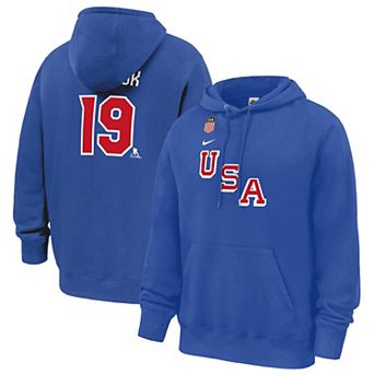 Men's Nike Matthew Tkachuk Royal US Hockey 2026 Name & Number Hoodie