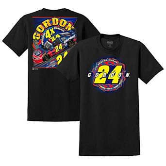 Men's Hendrick Motorsports Team Collection Black Jeff Gordon Four-Time NASCAR Champion T-Shirt