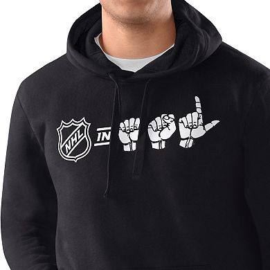 Men's Starter Black NHL ASL Hoodie