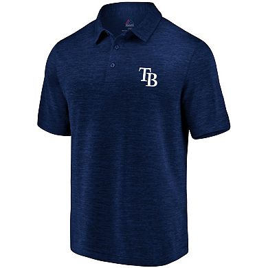 Men's Majestic Navy Tampa Bay Rays Practice Makes Perfect Cool Base Polo
