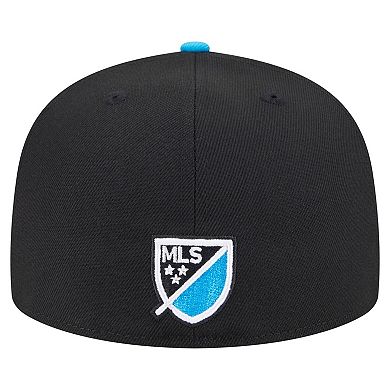 Men's New Era Black Charlotte FC 2025 Kickoff 59FIFTY Fitted Hat