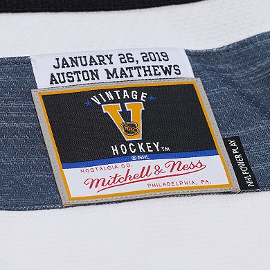 Men's Mitchell & Ness Auston Matthews White 2019 All-Star Game Power Play Jersey