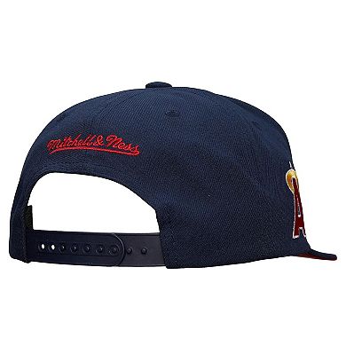 Men's Mitchell & Ness Navy California Angels Team Tagged Snapback Hat