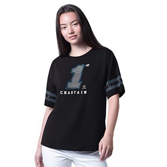 Women's G-III 4Her by Carl Banks Black Ross Chastain Fan Catch T-Shirt