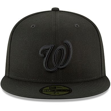 Men's New Era Black Washington Nationals Primary Logo Basic 59FIFTY Fitted Hat