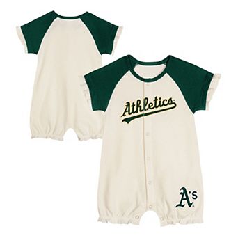 Infant White Athletics Slide Run Raglan Coveralls