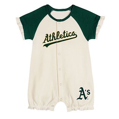 Infant White Athletics Slide Run Raglan Coveralls