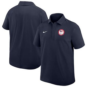 Men's Nike Navy U.S. Paralympics Woven Polo