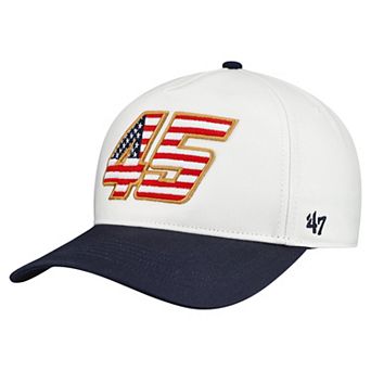 Men's '47 White Tyler Reddick Flag Fill Two-Tone Team Adjustable Hitch Hat