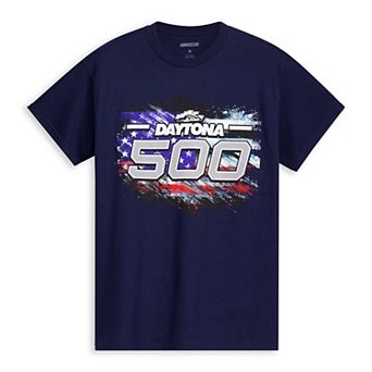 Men's Checkered Flag Sports Navy Daytona International Speedway 2026 Daytona 500 Patriotic T-Shirt