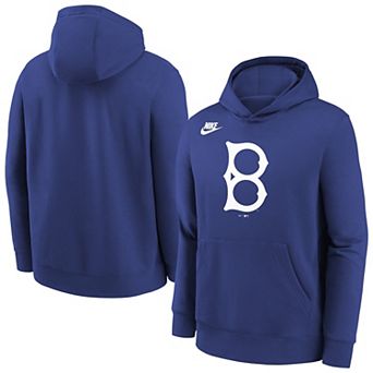 Youth Nike Rush Blue Brooklyn Dodgers Club Fleece Hoodie