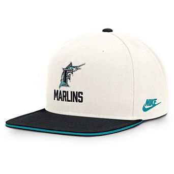 Men's Nike Cream/Black Florida Marlins Cooperstown Pro Dri-FIT Snapback Hat