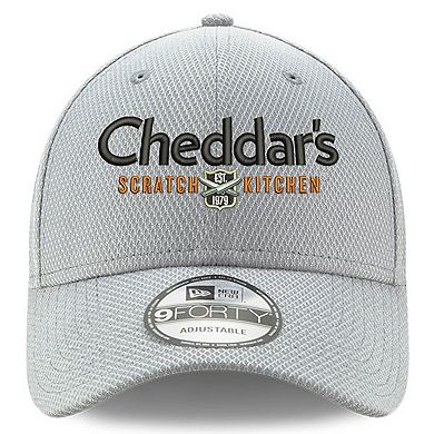 Men's New Era Gray Kyle Busch 9FORTY Cheddar's Snapback Adjustable Hat