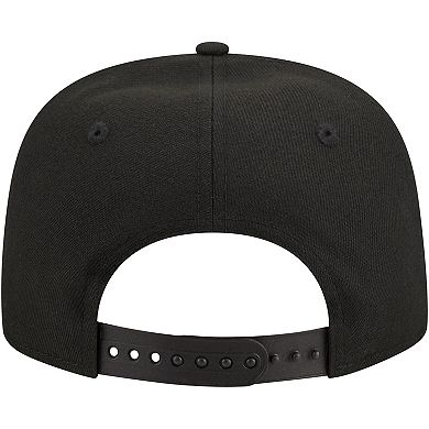 Men's New Era Black Charlotte FC Script Golfer Adjustable Hat