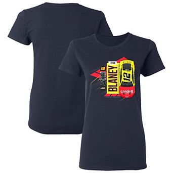 Women's Team Penske Navy Ryan Blaney Menards Car T-Shirt