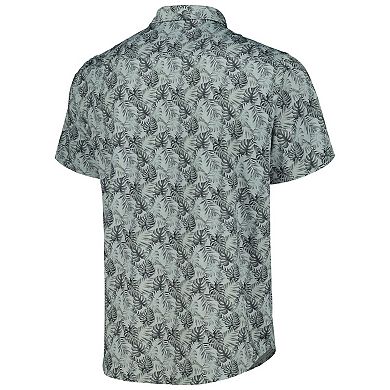 Men's Antigua Black Charlotte FC Resort Button-Up Shirt