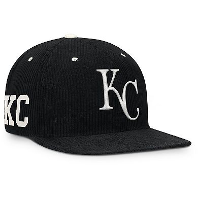 Men's Nike Black Kansas City Royals Pro Corduroy Structured Snapback Hat