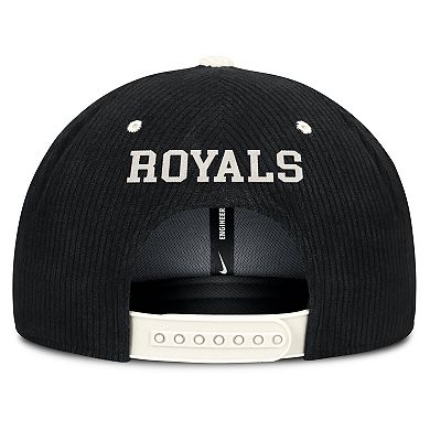 Men's Nike Black Kansas City Royals Pro Corduroy Structured Snapback Hat