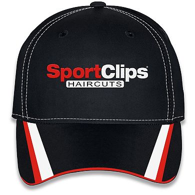 Unisex Checkered Flag Sports Black Denny Hamlin Sport Clips Uniform Adjustable Hat