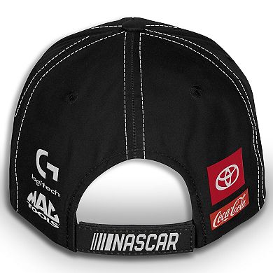 Unisex Checkered Flag Sports Black Denny Hamlin Sport Clips Uniform Adjustable Hat