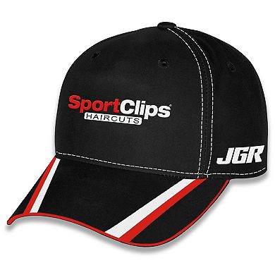 Unisex Checkered Flag Sports Black Denny Hamlin Sport Clips Uniform Adjustable Hat