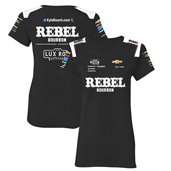 Women's Richard Childress Racing Team Collection Black Kyle Busch Rebel Bourbon Uniform T-Shirt