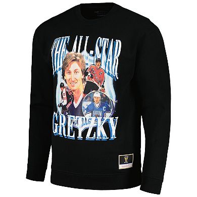 Men's Mitchell & Ness Wayne Gretzky Black NHL All-Star Pullover Sweatshirt