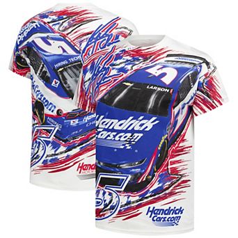 Men's Classic Ink White Kyle Larson Total Print T-Shirt