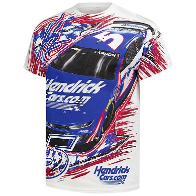 Men's Classic Ink White Kyle Larson Total Print T-Shirt