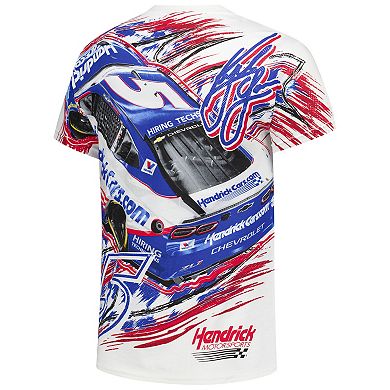 Men's Classic Ink White Kyle Larson Total Print T-Shirt