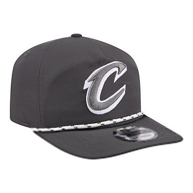 Men's New Era Graphite Cleveland Cavaliers Tonal Rope 19TWENTY Adjustable Hat