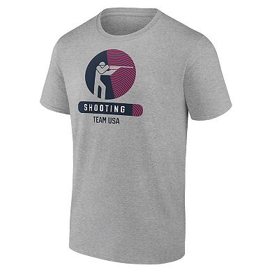 Men's Heather Gray USA Shooting Radiating Victory T-Shirt