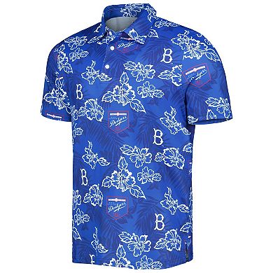 Men's Reyn Spooner Royal Brooklyn Dodgers Cooperstown Collection Puamana Print Polo