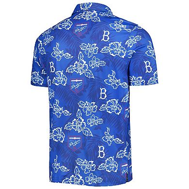 Men's Reyn Spooner Royal Brooklyn Dodgers Cooperstown Collection Puamana Print Polo