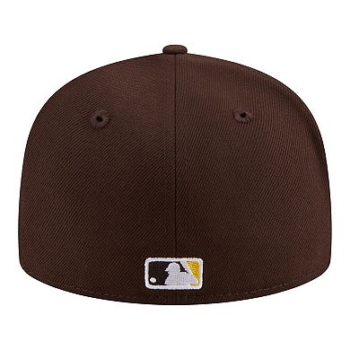 Men's New Era Brown San Diego Padres Hidden Hit 59FIFTY Fitted Hat