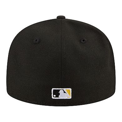 Men's New Era Black Pittsburgh Pirates Hidden Hit 59FIFTY Fitted Hat