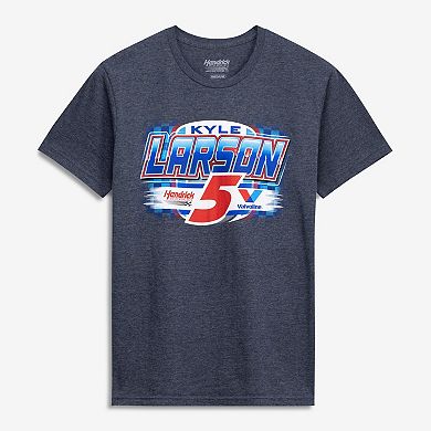 Men's Classic Ink Heather Navy Kyle Larson Valvoline T-Shirt
