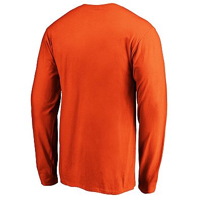 Men's Fanatics Orange WNBA Primary Logo Long Sleeve T-Shirt