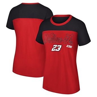 Women's G-III 4Her by Carl Banks Black Bubba Wallace Cheer Color Blocked T-Shirt