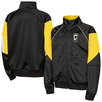Youth Outerstuff Black/Yellow Columbus Crew Color Blocked Full-Zip Track Jacket