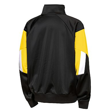 Youth Outerstuff Black/Yellow Columbus Crew Color Blocked Full-Zip Track Jacket