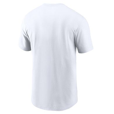 Men's Nike White Florida Marlins Cooperstown Collection Logo T-Shirt