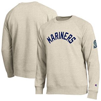 Men's Champion Oatmeal Seattle Mariners All-Star Soft Felt Sweatshirt