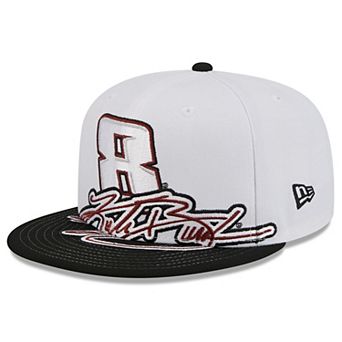 Men's New Era White/Black Kyle Busch 9FIFTY Snapback Hat