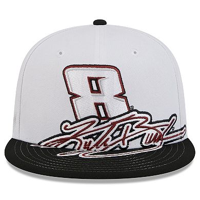 Men's New Era White/Black Kyle Busch 9FIFTY Snapback Hat
