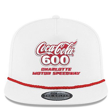 Men's New Era White Jeff Gordon Coca-Cola 600 First Win Golfer Adjustable Hat